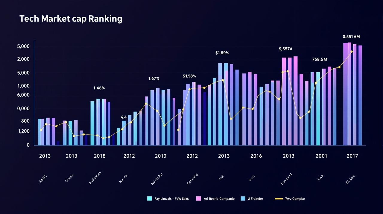 一目了然:全球Top50科技公司市值排行榜(实时更新)